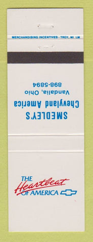 Matchbook Cover - Chevrolet  Smedley's Vandalia OH