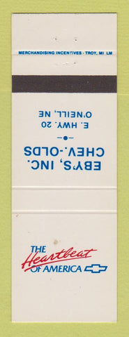 Matchbook Cover - Chevrolet  Eby's Oldsmobile O'Neill NE