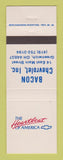Matchbook Cover - Chevrolet  Bacon Greenwich OH
