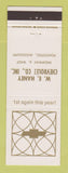 Matchbook Cover - Chevrolet  WE Haney Pontotoc MS