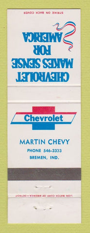 Matchbook Cover - Chevrolet  Martin Bremen IN