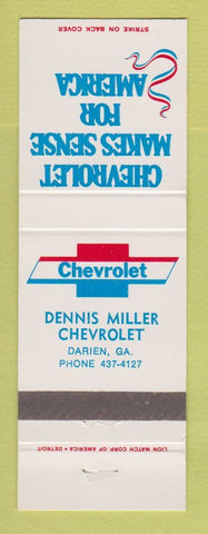 Matchbook Cover - Chevrolet  Dennis Miller Darien GA