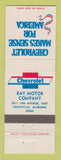 Matchbook Cover - Chevrolet  Ray Motors Haleyville AL