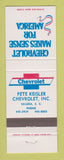 Matchbook Cover - Chevrolet  Pete Keisler Saluda SC