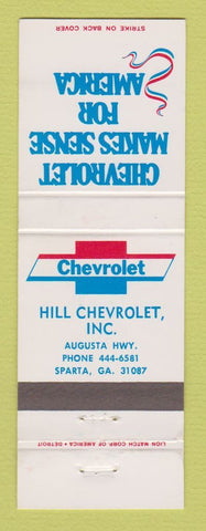 Matchbook Cover - Chevrolet  Hill Sparta GA
