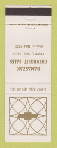 Matchbook Cover - Chevrolet  Banaszak Crivitz WI