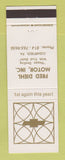 Matchbook Cover - Chevrolet  Fred Diehl Clearfield PA
