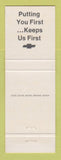 Matchbook Cover - Chevrolet  Fred Diehl Clearfield PA