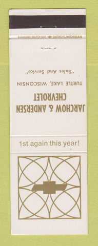 Matchbook Cover - Chevrolet  Jarchow & Anderson Turtle Lake WI