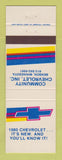 Matchbook Cover - 1980 Chevrolet  Community Benson MN