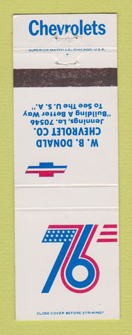 Matchbook Cover - 1976 Chevrolet  WB Donald Jennings LA