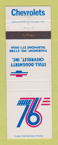 Matchbook Cover - 1976 Chevrolet  Stull Dougherty Thurmont MD