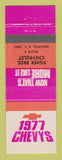 Matchbook Cover - 1977 Chevrolet  Fisher Bros Mahopac NY