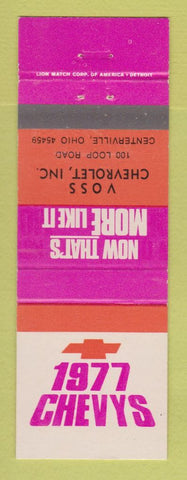 Matchbook Cover - 1977 Chevrolet  Voss Centerville OH