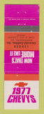 Matchbook Cover - 1977 Chevrolet  Lenger Cadillac Warrensburg MO