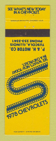 Matchbook Cover - 1978 Chevrolet  P&H Motors Tuscola IL