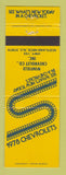 Matchbook Cover - 1978 Chevrolet  Winfield Scotland Neck NC WORN CREASES