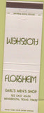 Matchbook Cover - Florsheim Shoes Earl's Mens Henderson TX