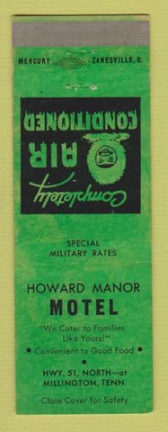 Matchbook Cover - Howard Manor Motel Millington TN