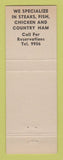 Matchbook Cover - Reception Club Kenton TN