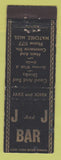 Matchbook Cover - J and J Bar Natchez MS low phone # WEAR