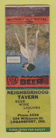 Matchbook Cover - Neighborhood Tavern Logansport IN WORN