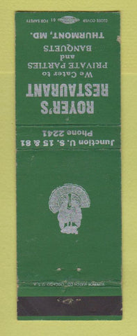 Matchbook Cover - Royer's Restaurant Thurmont MD WEAR