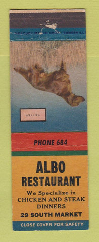 Matchbook Cover - Albo Restaurant Setter Dog