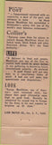 Matchbook Cover - Omar Khannam's San Francisco CA