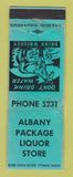 Matchbook Cover - Albany Package Liquor Store WORN
