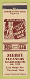 Matchbook Cover - Merit Cleaners Cleveland OH