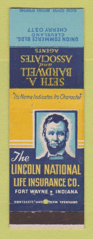 Matchbook Cover - Lincoln Insurance Seth Bardwell Cleveland OH