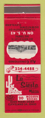 Matchbook Cover - La Siesta Motel Cleveland OH