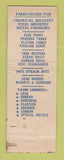 Matchbook Cover - Heil Process Equipment Cleveland OH Tank Heaters Liners
