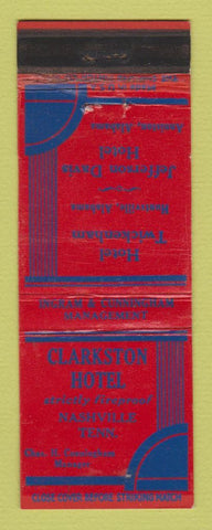 Matchbook Cover - Clarkston Hotel Nashville TN WEAR