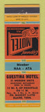 Matchbook Cover - Guestina Motel Blaine TN