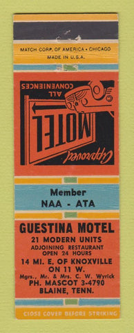 Matchbook Cover - Guestina Motel Blaine TN