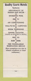 Matchbook Cover - Quality Courts Motel Memphis TN