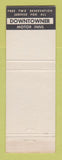 Matchbook Cover - Downtowner Motors Inns Nashville TN