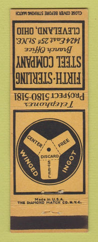 Matchbook Cover - Firth Sterling Steel Cleveland OH