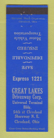 Matchbook Cover - Great Lakes Driveway Corp Cleveland OH