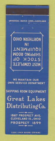 Matchbook Cover - Great Lakes Shipping Room Equipment Cleveland OH