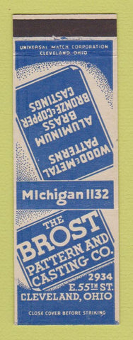 Matchbook Cover - Brost Pattern and Casting Cleveland OH