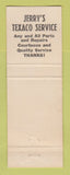 Matchbook Cover - Jerry's Texaco oil gas San Jose CA hillbilly WEAR