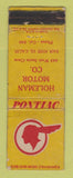 Matchbook Cover - Holeman Pontiac San Jose CA WORN