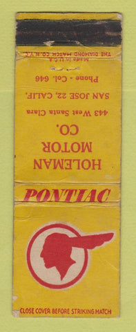 Matchbook Cover - Holeman Pontiac San Jose CA WORN