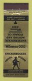 Matchbook Cover - Knickerbocker Moving Storage Cleveland OH