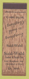 Matchbook Cover - Suid Wahl Lumber Supply Cleveland OH