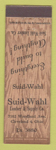 Matchbook Cover - Suid Wahl Lumber Supply Cleveland OH