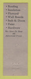 Matchbook Cover - Suid Wahl Lumber Supply Cleveland OH